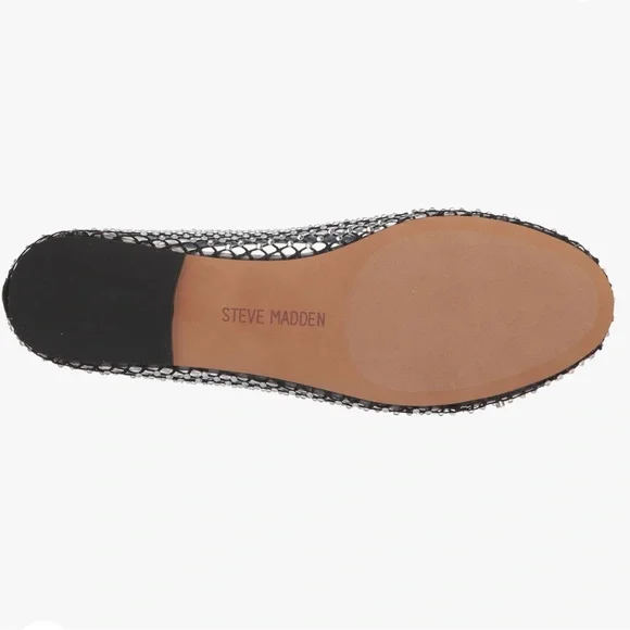 NWT Steve Madden black mesh ballet flat 8.5 with crystals NIB - Picture 4 of 4